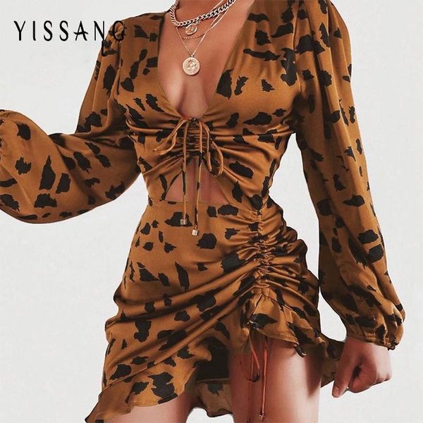 casual dresses yissang long puff sleeve hollow out leopard dress women drawstring pleated bodycon autumn v neck club party short, Black;gray
casual dresses yissang long puff sleeve hollow out leopard dress women drawstring pleated bodycon autumn v neck club party short, Black;gray