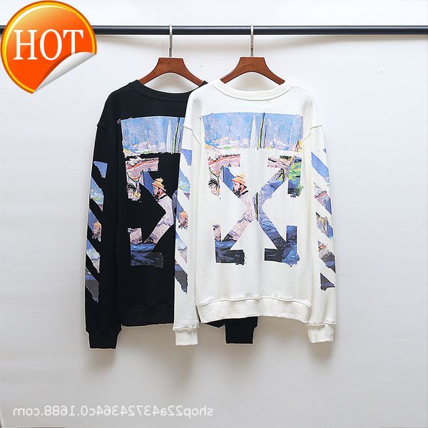 off quality new monet high oil painting series round neck pullover in autumn and winter 2021, Black
off quality new monet high oil painting series round neck pullover in autumn and winter 2021, Black