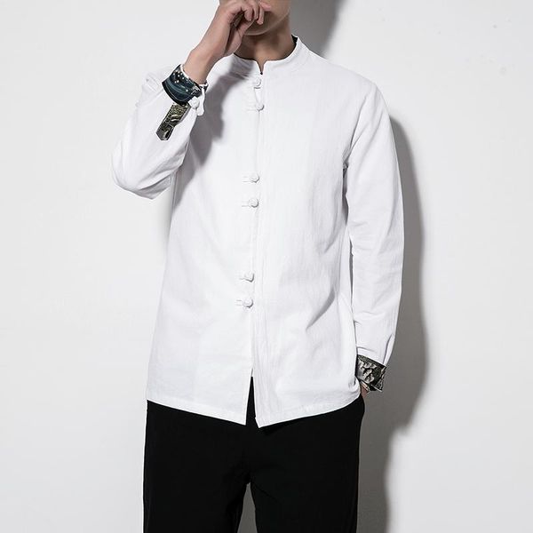 men's casual shirts men cotton linen tang suit chinese style long sleeve shirt traditional clothes multi colors retro, White;black
men's casual shirts men cotton linen tang suit chinese style long sleeve shirt traditional clothes multi colors retro, White;black