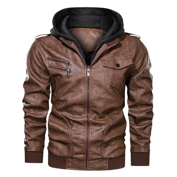 men's fur & faux winter solid hooded body jacket casual collar zipper embellishment large fashion urban leather, Black
men's fur & faux winter solid hooded body jacket casual collar zipper embellishment large fashion urban leather, Black