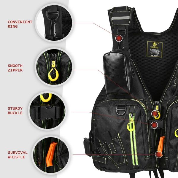 life vest & buoy fishing jacket multiple pockets polyester safety survival swimming boating
life vest & buoy fishing jacket multiple pockets polyester safety survival swimming boating