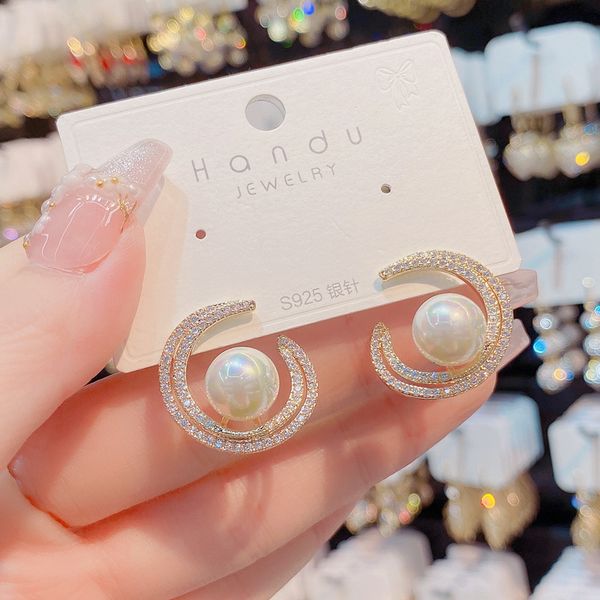 dangle earrings korean temperament celebrity style pearl zircon fashion generous personality creative women's 2021 trend, Silver
dangle earrings korean temperament celebrity style pearl zircon fashion generous personality creative women's 2021 trend, Silver
