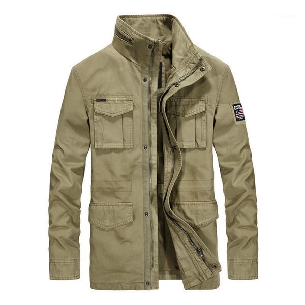 men's jackets quality brand cargo military jacket men autumn winter cotton multi-pocket outwear army mid-long coat male chaqueta hombre, Black;brown
men's jackets quality brand cargo military jacket men autumn winter cotton multi-pocket outwear army mid-long coat male chaqueta hombre, Black;brown
