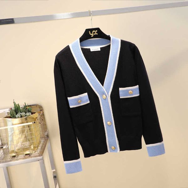 luxury designer brand knitted sweater for women v neck contrast color buttons knitted cardigan sweater cx200810, White;black
luxury designer brand knitted sweater for women v neck contrast color buttons knitted cardigan sweater cx200810, White;black
