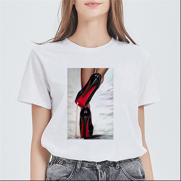 women t shirt summer short sleeve casual white t shirts high heel printed female graphic tees vintage streetwear girl top
women t shirt summer short sleeve casual white t shirts high heel printed female graphic tees vintage streetwear girl top