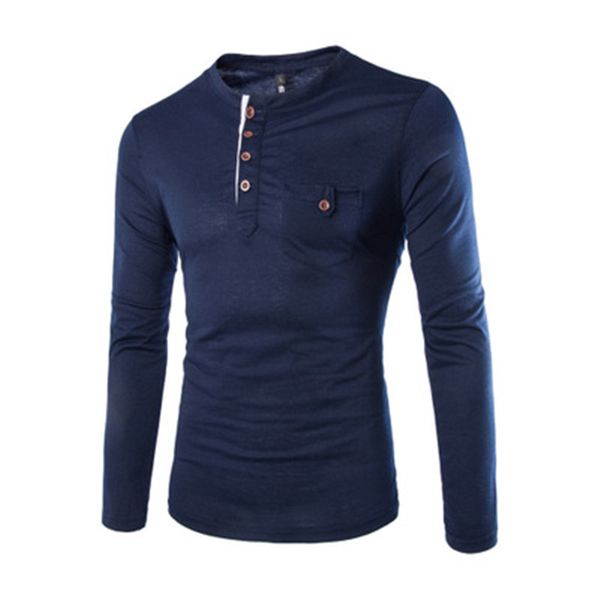 mens solid colors tee t-shirts fashion trend round neck casual skinny tees designer autumn male long sleeve buttons slim tshirt, White;black
mens solid colors tee t-shirts fashion trend round neck casual skinny tees designer autumn male long sleeve buttons slim tshirt, White;black