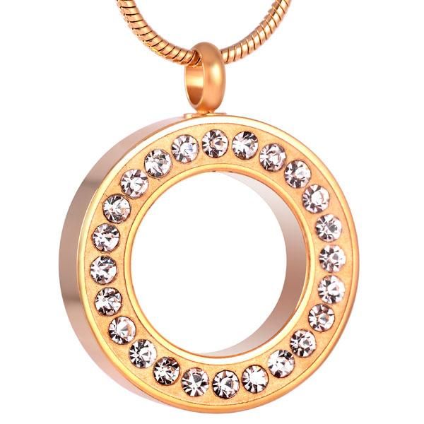pendant necklaces ijd8515 golden stainless steel memorial urn jewelry crystal circle of life cremation ashes keepsake for women and men, Silver
pendant necklaces ijd8515 golden stainless steel memorial urn jewelry crystal circle of life cremation ashes keepsake for women and men, Silver
