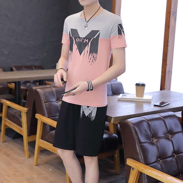 casual tracksuits fashion men's suit short shorts 2-piece crew neck half sleeve sportswear, Gray
casual tracksuits fashion men's suit short shorts 2-piece crew neck half sleeve sportswear, Gray
