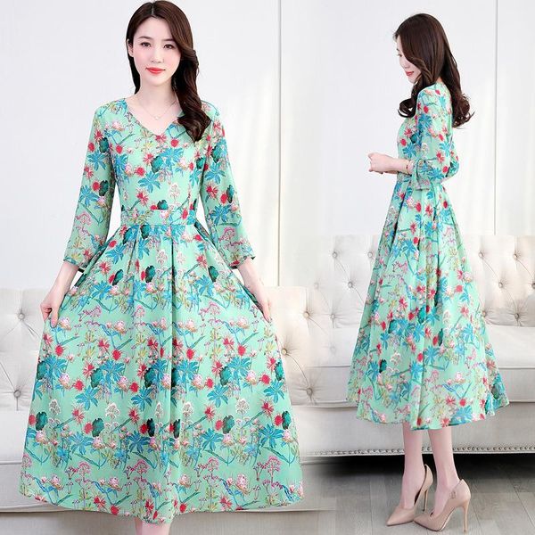 fashion spring summer dress high waist sashes slim office lady work dresses print floral women casual long, Black;gray
fashion spring summer dress high waist sashes slim office lady work dresses print floral women casual long, Black;gray