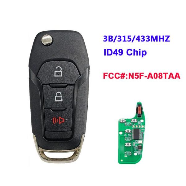 alarm systems xnrkey flip remote key fob 2+1 buttons 315/433mhz n5f-a08taa id49 for ford s-max galaxy mondeo 2 7 explorer ranger
alarm systems xnrkey flip remote key fob 2+1 buttons 315/433mhz n5f-a08taa id49 for ford s-max galaxy mondeo 2 7 explorer ranger