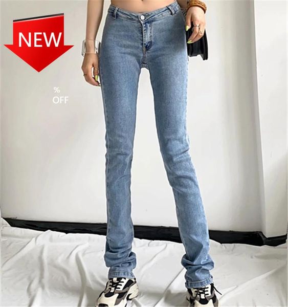 women's jeans 1 v waist fashion high slimming exposed navel mop straight for women, Blue
women's jeans 1 v waist fashion high slimming exposed navel mop straight for women, Blue