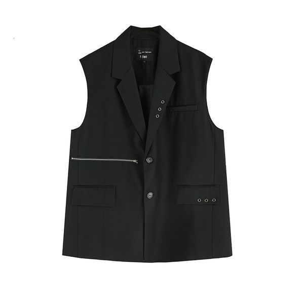 new 2021 high street zipper pockets v neck suit men and women oversize black windbreaker casual sleeveless blazer loose hip hop vest eb9n, Black;white
new 2021 high street zipper pockets v neck suit men and women oversize black windbreaker casual sleeveless blazer loose hip hop vest eb9n, Black;white