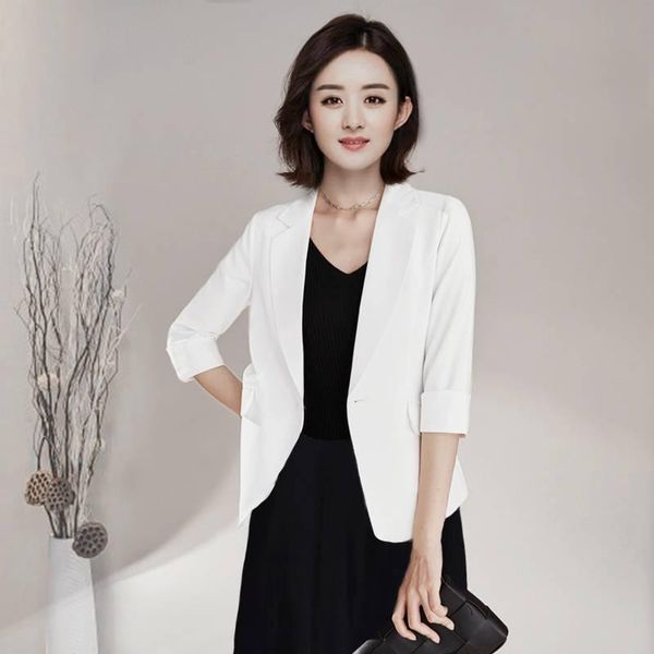 women's suits & blazers 2021 summer thin casual slim short linen white suit, White;black
women's suits & blazers 2021 summer thin casual slim short linen white suit, White;black
