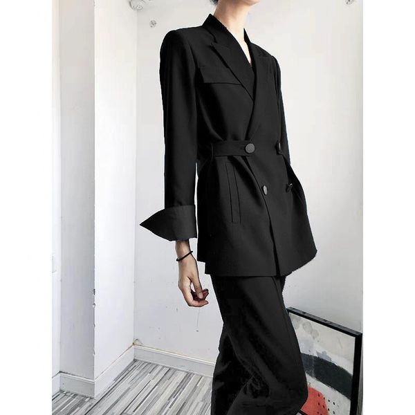 women's two piece pants fashion large size suit jacket temperament commute two-piece pant suits for women, White
women's two piece pants fashion large size suit jacket temperament commute two-piece pant suits for women, White