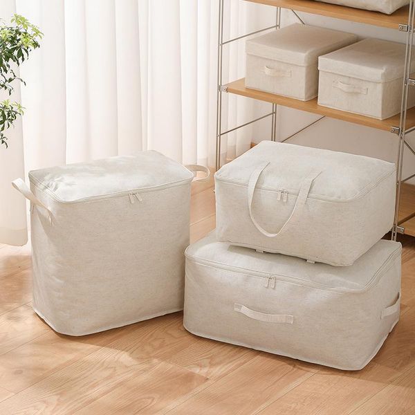 storage bags the quilt cotton linen can be washed and moisture-proof household closet finishing large-capacity bag
storage bags the quilt cotton linen can be washed and moisture-proof household closet finishing large-capacity bag