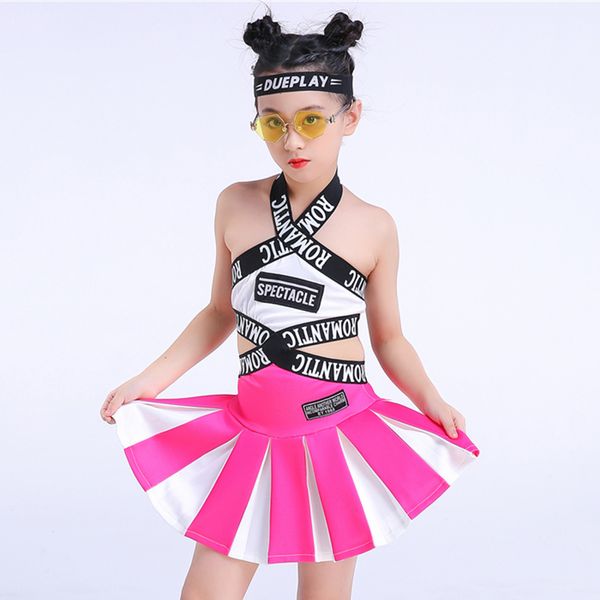 2021 new hip hop dance costumes for girls pink kids cheerleading clothing childs jazz dancing outfit street performance wear, Black;red
2021 new hip hop dance costumes for girls pink kids cheerleading clothing childs jazz dancing outfit street performance wear, Black;red