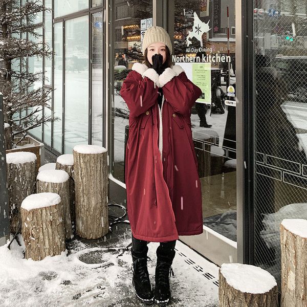 womens lamb wool coat winter pie overcoming long large lapel locomotive loose outwear casual thick warm fashion parkas, Black;brown
womens lamb wool coat winter pie overcoming long large lapel locomotive loose outwear casual thick warm fashion parkas, Black;brown