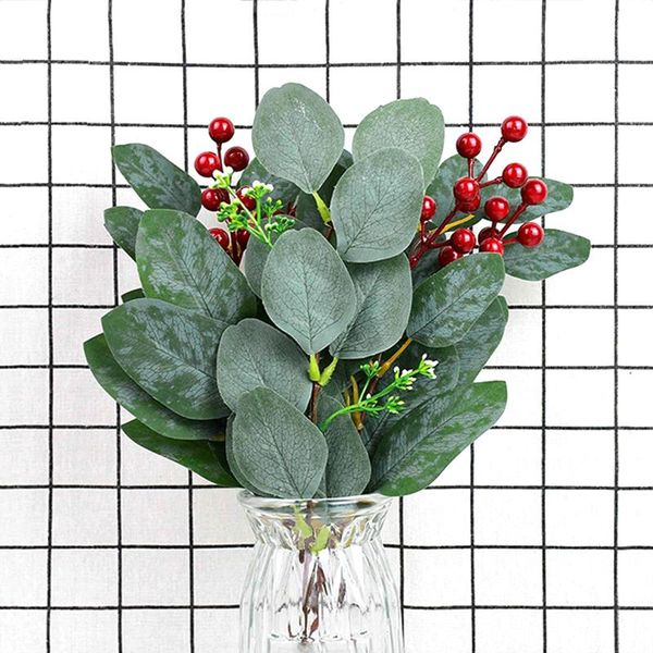 5pcs artificial eucalyptus leaves green eucalyptus with cherry stamens berries diy wedding party home garden decor fake leaves
5pcs artificial eucalyptus leaves green eucalyptus with cherry stamens berries diy wedding party home garden decor fake leaves