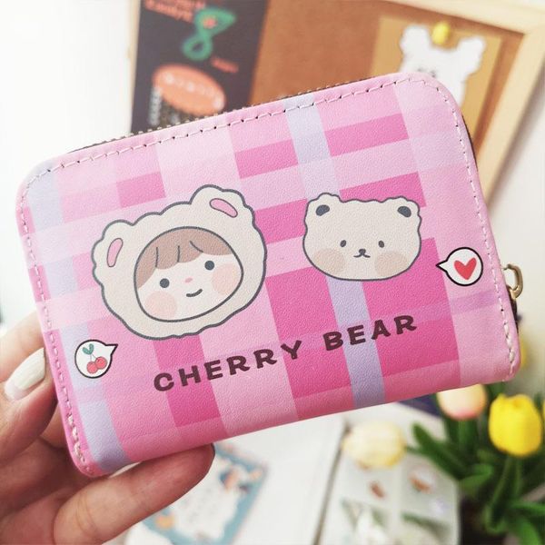 card holders cute strawberry bear leather holder wallet women handmade 2021 kawaii case luxury porte carte bancaire, Brown;gray
card holders cute strawberry bear leather holder wallet women handmade 2021 kawaii case luxury porte carte bancaire, Brown;gray