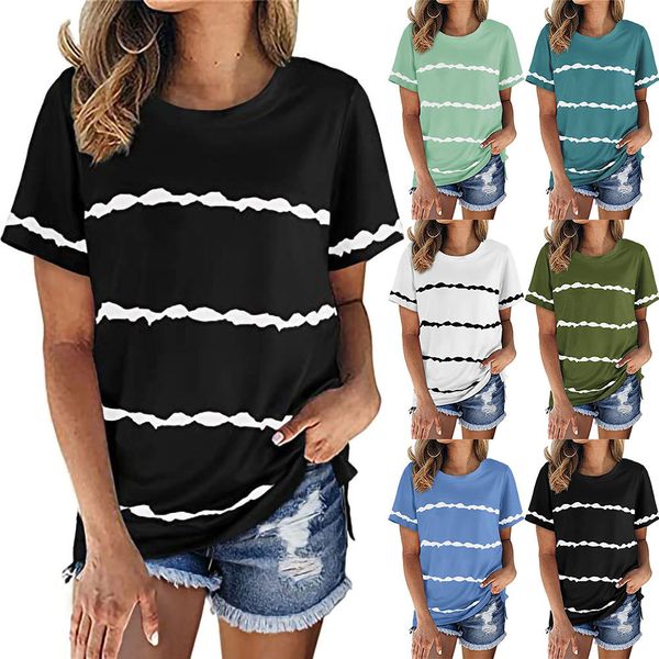 female t-shirts contrast color stripe pattern t-shirt short sleeve shirt o-neck shirts casual pullovers loose summer clothing 6colors wmq131, Blue
female t-shirts contrast color stripe pattern t-shirt short sleeve shirt o-neck shirts casual pullovers loose summer clothing 6colors wmq131, Blue