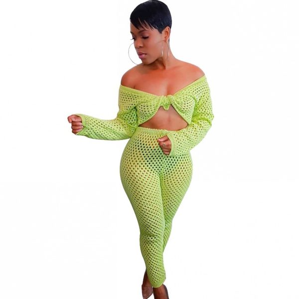 women's knitted or crocheted ensembles, neck harvested and pant-straps, suit 2021 fashion, summer oco streetwear 2 piece outfits a, Gray
women's knitted or crocheted ensembles, neck harvested and pant-straps, suit 2021 fashion, summer oco streetwear 2 piece outfits a, Gray