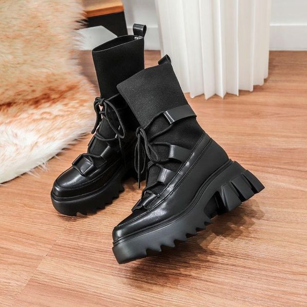 boots deeptown women's ankle platform fashion sock boot shoes white harajuku punk chunky female autumn footwear warm lace, Black
boots deeptown women's ankle platform fashion sock boot shoes white harajuku punk chunky female autumn footwear warm lace, Black