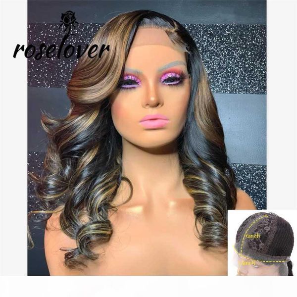 roselover transparent lace 4 27 highlight wig brazilian body wave wig lace part ombre human hair 180 density remy wigs, Black;brown
roselover transparent lace 4 27 highlight wig brazilian body wave wig lace part ombre human hair 180 density remy wigs, Black;brown