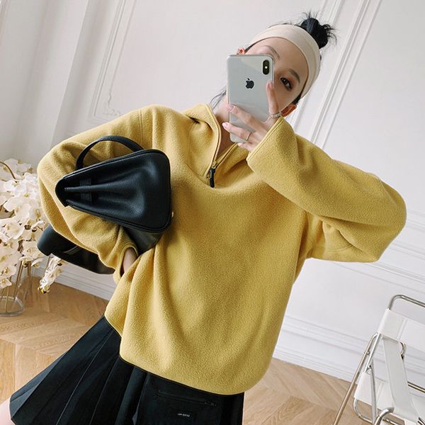 2021 new amarelo ou preto hoodies femininos solto manga comprida com capuz novo estilo esporte feminino moletom 2thk, Black
2021 new amarelo ou preto hoodies femininos solto manga comprida com capuz novo estilo esporte feminino moletom 2thk, Black