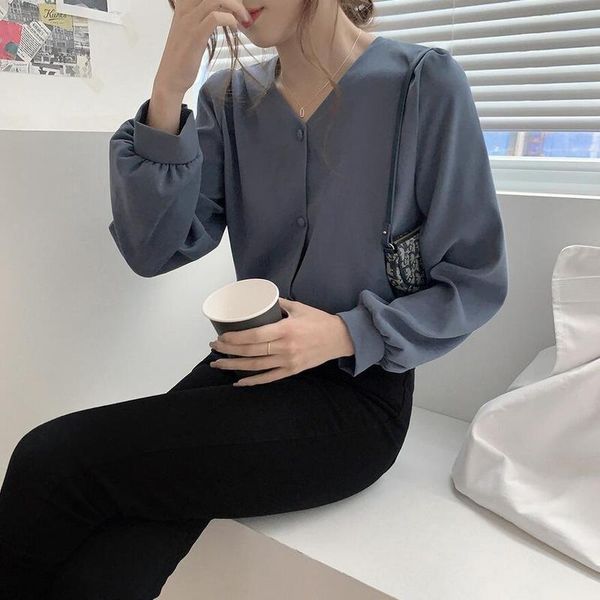 women's blouses & shirts spring 2021 solid temperament v-neck blouse office ladies long sleeve button autumn fashion elegant cardigan, White
women's blouses & shirts spring 2021 solid temperament v-neck blouse office ladies long sleeve button autumn fashion elegant cardigan, White