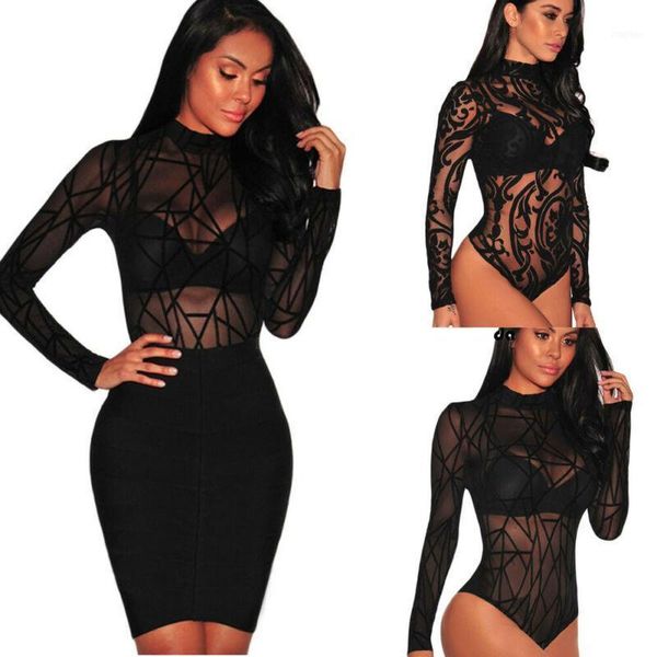 ly women lace stretch bodysuit see-through sheer mesh turtleneck long sleeve leotard skinny jumpsuit black lady bodysuits1, Black;white
ly women lace stretch bodysuit see-through sheer mesh turtleneck long sleeve leotard skinny jumpsuit black lady bodysuits1, Black;white