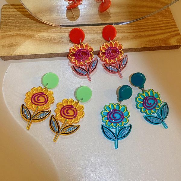 dangle & chandelier vintage sun flower earrings multicolor funny cartoon art painting plant acrylic for women fashion jewelry, Silver
dangle & chandelier vintage sun flower earrings multicolor funny cartoon art painting plant acrylic for women fashion jewelry, Silver