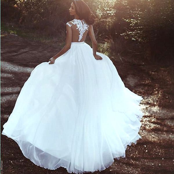 new illusion 2021 white chiffon beach bridal gowns for wedding party sheer neck affordable lace slit de marriage jii5
new illusion 2021 white chiffon beach bridal gowns for wedding party sheer neck affordable lace slit de marriage jii5