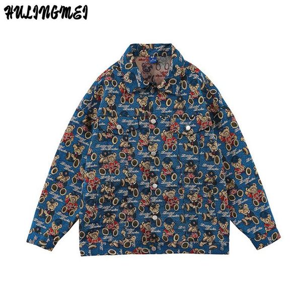 women's jackets hlm couple vintage jean jacket jacquard cartoon bear casual coat 2021 spring and autumn japanese loose men's tooli, Black;brown
women's jackets hlm couple vintage jean jacket jacquard cartoon bear casual coat 2021 spring and autumn japanese loose men's tooli, Black;brown
