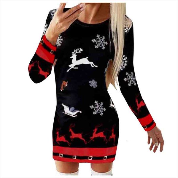 Dresses For Women 202 Fashion Bodycon Casual O-neck Christmas Print Long Sleeve Mini Dress Vestidos Elegantes Para Mujer, Black;gray
Dresses For Women 202 Fashion Bodycon Casual O-neck Christmas Print Long Sleeve Mini Dress Vestidos Elegantes Para Mujer, Black;gray
