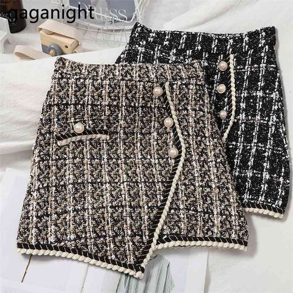 elegant women high waist mini plaid skirt chic side breast irregular skirts office lady winter a-line slim faldas 210601, Black
elegant women high waist mini plaid skirt chic side breast irregular skirts office lady winter a-line slim faldas 210601, Black