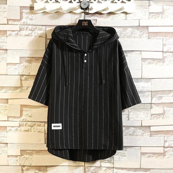 men's t-shirts 2021 summer striped hoodie loose large trend half sleeve sweater m-5xl, White;black
men's t-shirts 2021 summer striped hoodie loose large trend half sleeve sweater m-5xl, White;black
