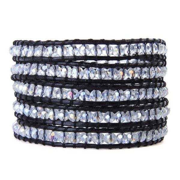 tennis kelitch clear crystal beaded sparkly bracelets handmade 5 wrap leather bangles jewelry female girls, Golden;silver
tennis kelitch clear crystal beaded sparkly bracelets handmade 5 wrap leather bangles jewelry female girls, Golden;silver