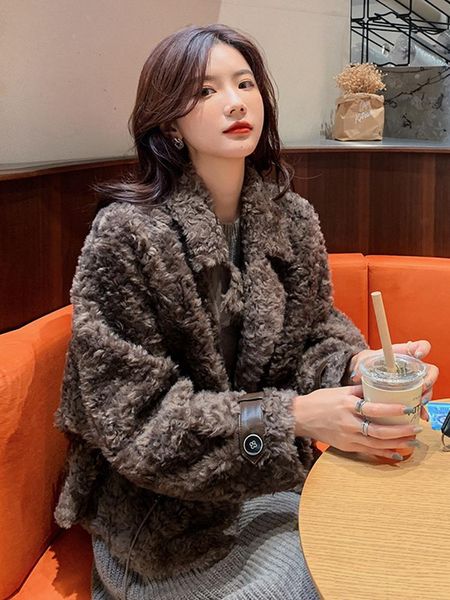 women's fur & faux women 2021 autumn winter solid color loose warm coat female teddy fleece button short jacket ladies casual outwear f, Black
women's fur & faux women 2021 autumn winter solid color loose warm coat female teddy fleece button short jacket ladies casual outwear f, Black