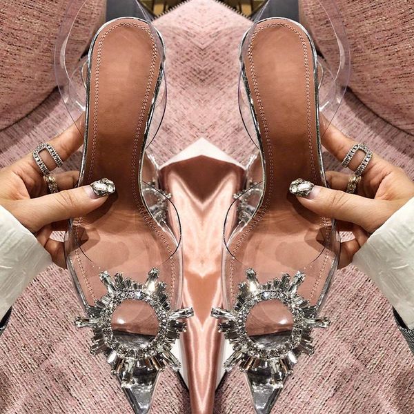 dress shoes summer crystal-embellished pvc slingback sandals flower diamond buckle transparent wine glass high heels women wedding pumps, Black
dress shoes summer crystal-embellished pvc slingback sandals flower diamond buckle transparent wine glass high heels women wedding pumps, Black