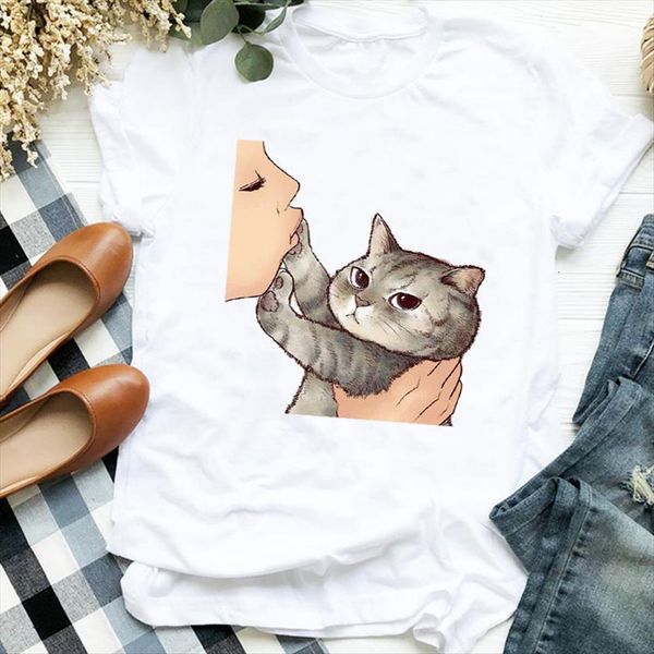 cartoon funny summer autumn women t shirt animal print clothes tee womens for female graphic, White
cartoon funny summer autumn women t shirt animal print clothes tee womens for female graphic, White