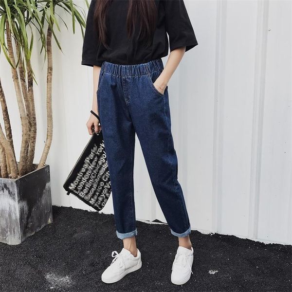 women's jeans pants loose all-match nine-point harem summer elastic waist carrot, Blue
women's jeans pants loose all-match nine-point harem summer elastic waist carrot, Blue