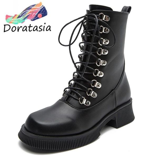 boots doratasia female motorcycle rubber sole wedges round toe buckle solid high heel ankle winter women, Black
boots doratasia female motorcycle rubber sole wedges round toe buckle solid high heel ankle winter women, Black