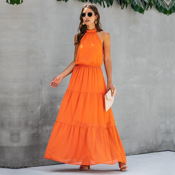 casual dresses 2021 women's summer fashion halter pure color dress elegant style ladies swing, Black;gray
casual dresses 2021 women's summer fashion halter pure color dress elegant style ladies swing, Black;gray