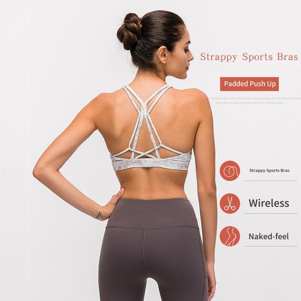 gym clothing workout beautiful strappy sports bras women wireless naked-feel yoga fitness padded push up athletic, White;black
gym clothing workout beautiful strappy sports bras women wireless naked-feel yoga fitness padded push up athletic, White;black