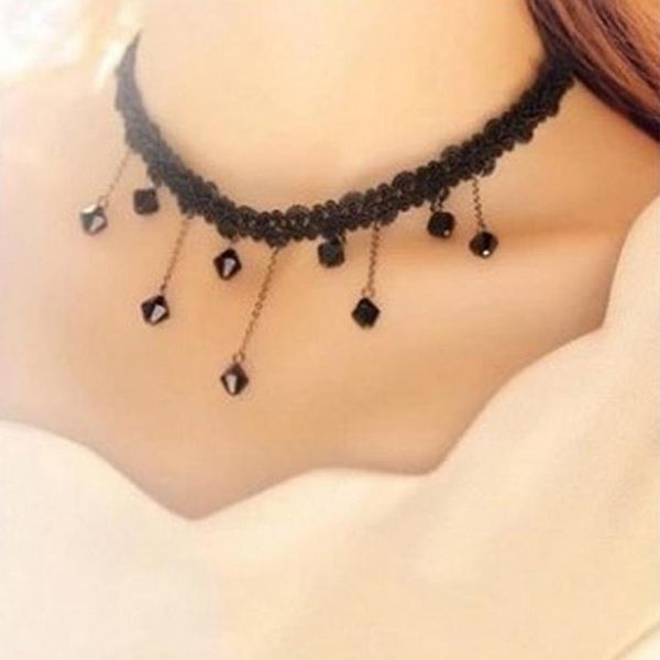 chokers manually knitted black lace necklace water drop clavicle chain tassel dream beauty sweater for women girls party jewelry, Golden;silver
chokers manually knitted black lace necklace water drop clavicle chain tassel dream beauty sweater for women girls party jewelry, Golden;silver