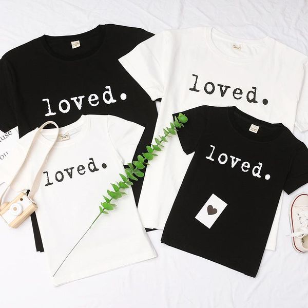 family matching outfits letter printing short sleeve t-shirt clothes kids summer baby bodysuit, Blue
family matching outfits letter printing short sleeve t-shirt clothes kids summer baby bodysuit, Blue