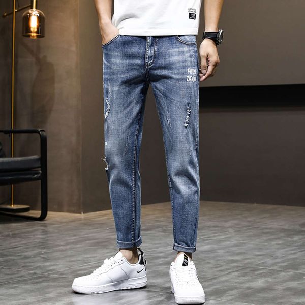 pop jeans men's trend versatile slim legged harem pants spring fashion brand printed stretch casual capriswinter, Blue
pop jeans men's trend versatile slim legged harem pants spring fashion brand printed stretch casual capriswinter, Blue