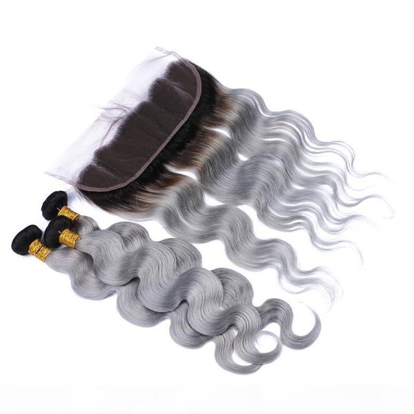 #1b grey dark root ombre virgin hair weave with 13x4 lace frontal closure silver grey ombre brazilian human hair 3bundles with frontal, Black
#1b grey dark root ombre virgin hair weave with 13x4 lace frontal closure silver grey ombre brazilian human hair 3bundles with frontal, Black
