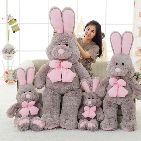 american grey doll creative plush large rabbit children's toys