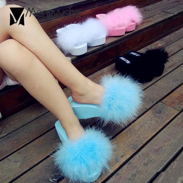 colorful feather flip flops women platform wedges summer slippers shoes high heels ostrich fur sandals pantufa furry slides c478, Black
colorful feather flip flops women platform wedges summer slippers shoes high heels ostrich fur sandals pantufa furry slides c478, Black
